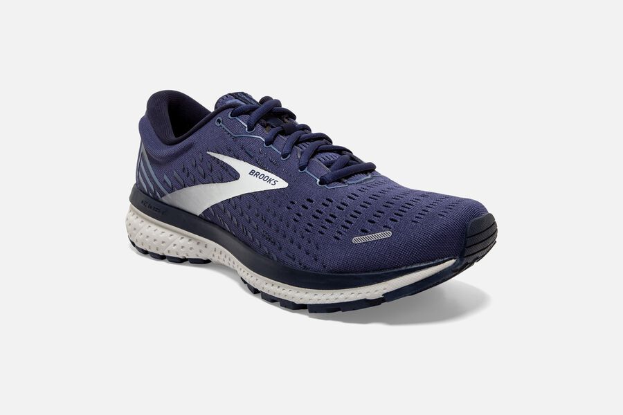 Brooks Running Shoes Mens Navy/Silver - Ghost 13 Road - 2734-JRYMG